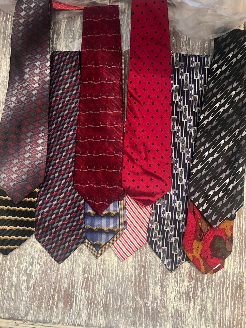 Lot of 10 Men's Assorted patterns and brands.  Tie - Classic Dress Accessory